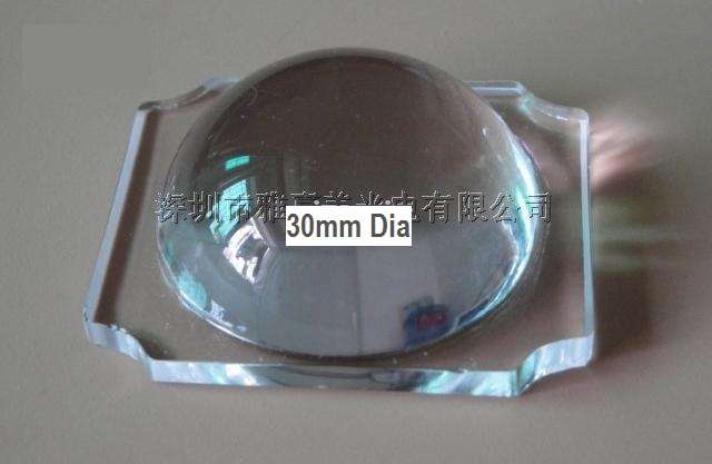 30mm Dia Glass Convex Lens 60 degree