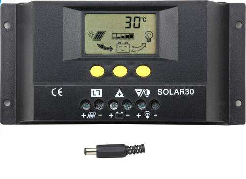 30A 12/24V Solar Charge Controller with Digital Display
