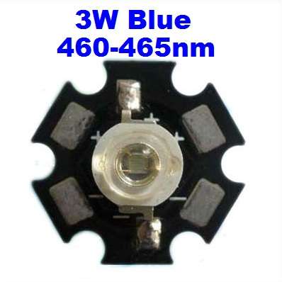 3W Led Blue 460-465nm 3.4-3.8V 600mA on Aluminium Base