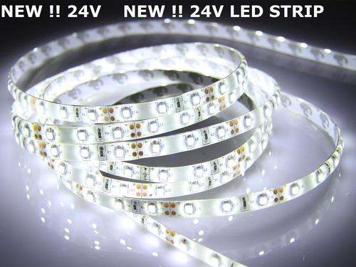 24V Led Strip Light 5050-Cool White-Waterproof-60 Led p/mtr-14.4W p/mtr-Price p/mtr