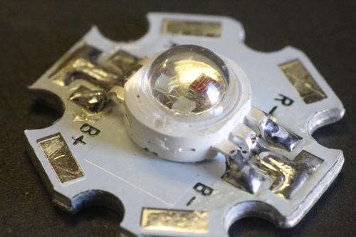 3W Led RGB on Aluminium Base (6 leg)