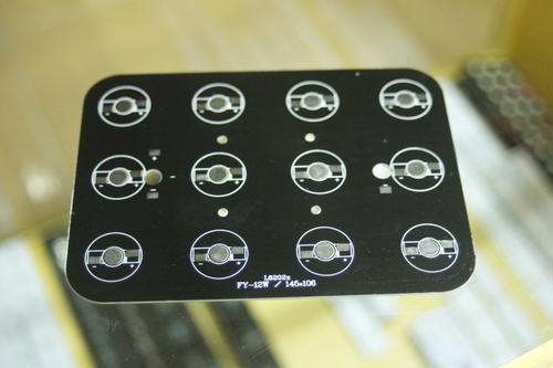 Aluminium Circuit Board for 12 Leds (1W, 3W,or 5W) 145x106x1,6mm