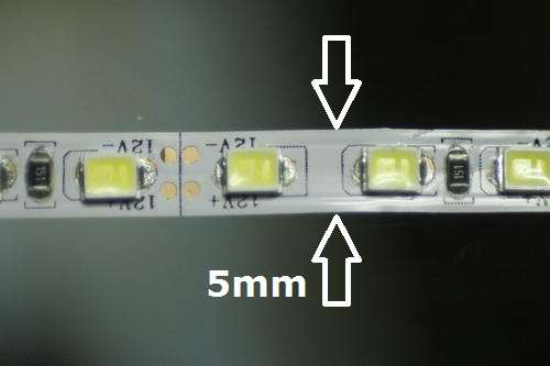 Led Strip 5mm wide White 2835 120 led p/mtr