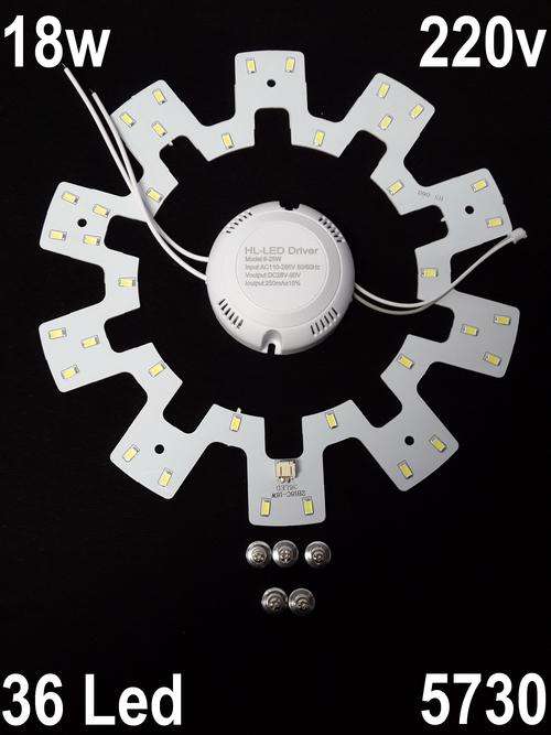 Led Ceiling Lamp Replacement 18W + Driver + Magnets White