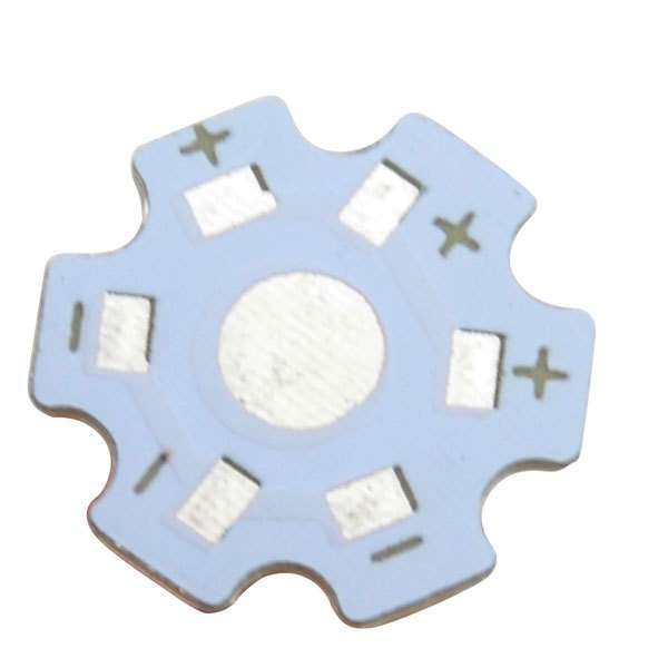 Aluminium Base Plate 1.5mm (Star Shape) White for 1W, 3W or 5W Leds **IN STOCK**