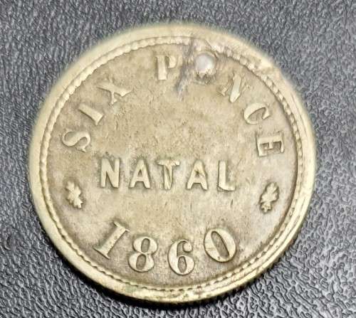 Durban Club 1860 Sixpence