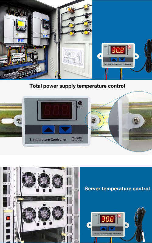 LOCAL STOCK - XH-W3001 220V 10A Digital LED Temperature Controller Thermostat Control Switch Probe