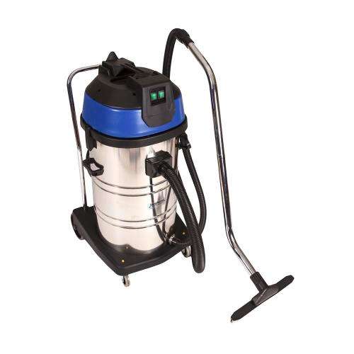 80L STAINLESS STEEL WET/DRY VACUUM CLEANER WITH TWO MOTORS.