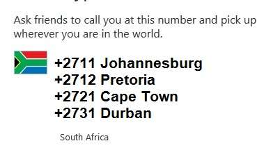 Get a 011/012/021/031 number directly on your cell phone