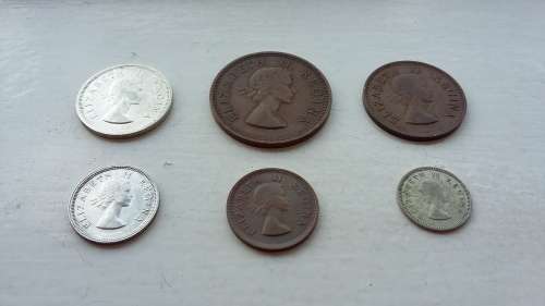 PARTIAL SET OF SA UNION 1955 COINS! BID FOR LOT! GOOD CONDITION!!!