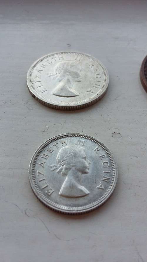 PARTIAL SET OF SA UNION 1955 COINS! BID FOR LOT! GOOD CONDITION!!!