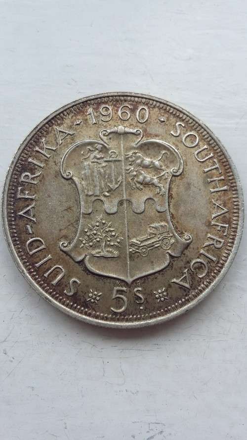 1960 SA UNION FIVE SHILLING COIN!