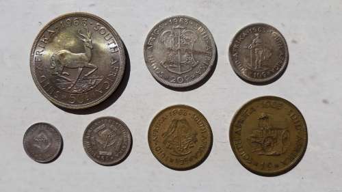 Complete set of 1963 RSA First Decimal coins! From 50c to half cent! R1 Start!