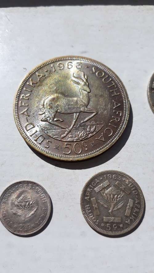 Complete set of 1963 RSA First Decimal coins! From 50c to half cent! R1 Start!