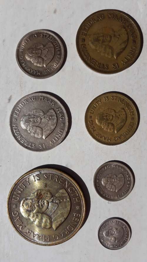 Complete set of 1963 RSA First Decimal coins! From 50c to half cent! R1 Start!