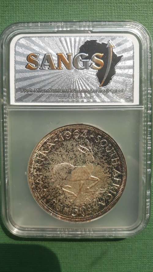 1964 RSA 50c Coin Proof SANGS PF63. Beautiful! R1 Start!