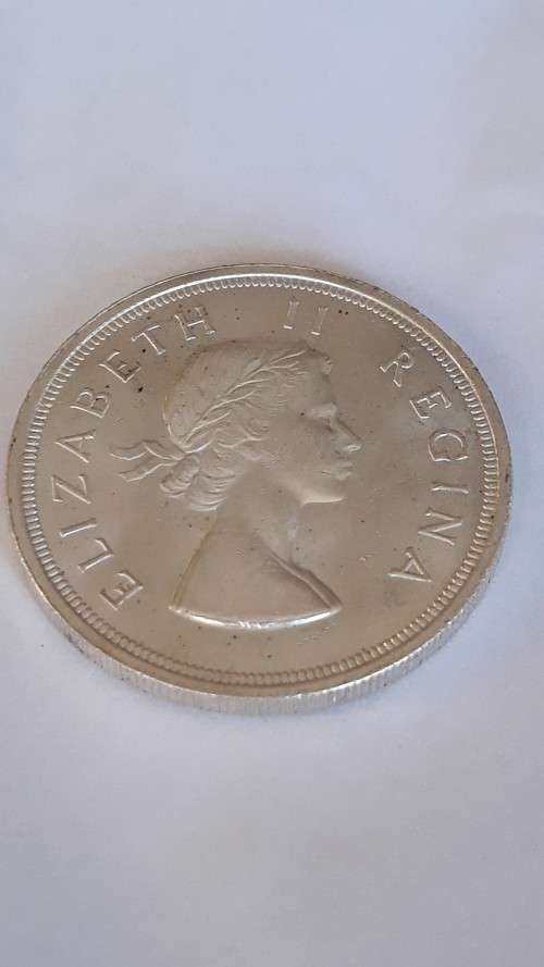 Beautiful 1954 SA Union 5 Shilling coin (Crown) SCARCE DATE! R1 Start!