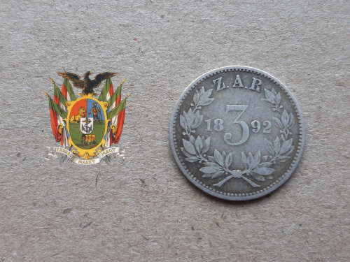 Paul Kruger ZAR: Set of Six 1892 coins! Half Crown to Penny! Year of first Issue!