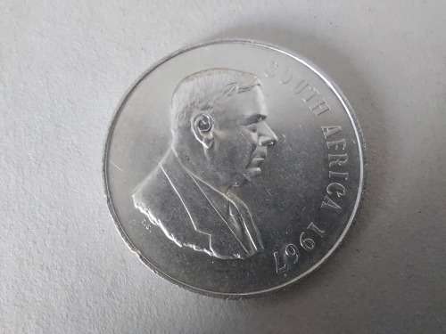 Super Sale! 1967 Silver RSA English R1 Coin!