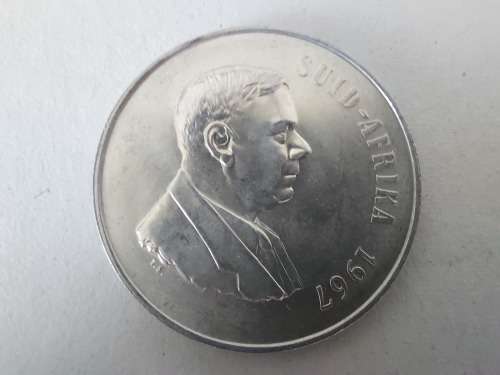 Super Sale! RSA 1967 80% Silver Rand  Afrikaans!