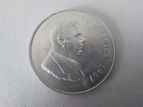 Super Sale! RSA 1967 80% Silver Rand  Afrikaans!