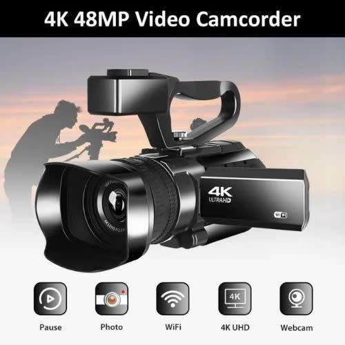KOMERY RX100 4K Ultra HD 48MP Camcorder Video Camera for YouTube Live Streaming 30X Digital Zoom IR