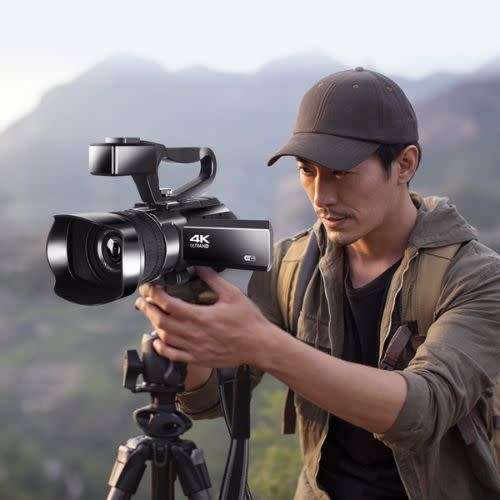 KOMERY RX100 4K Ultra HD 48MP Camcorder Video Camera for YouTube Live Streaming 30X Digital Zoom IR