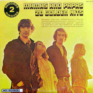 MAMAS AND PAPAS 20 Golden Hits (2xLP, Comp, Gat) Dunhill DSX-50145 US 1973