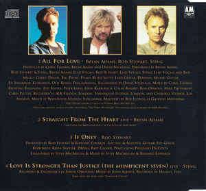 Bryan Adams / Rod Stewart / Sting - All For Love (CD, Maxi)
