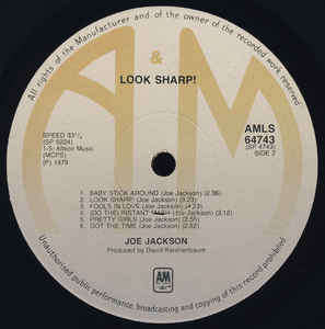 Joe Jackson - Look Sharp! (LP, Album)