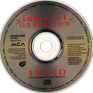 Indecent Obsession - Indio (CD, Album)