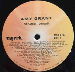 Amy Grant - Straight Ahead (LP, Album)