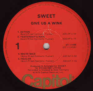 Sweet* - Give Us A Wink (LP, Album, Win)