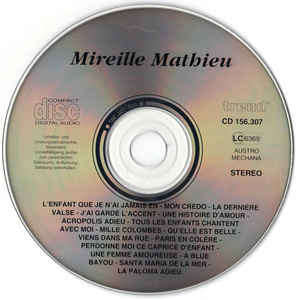 Mireille Mathieu - Mireille Mathieu (CD, Comp)