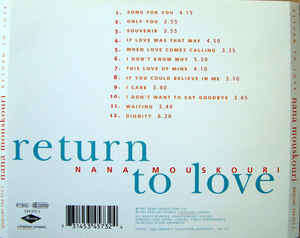 Nana Mouskouri - Return To Love (CD, Album)