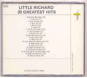 Little Richard - 20 Greatest Hits (CD, Comp)