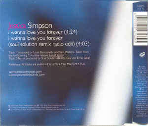 Jessica Simpson - I Wanna Love You Forever (CD, Single)