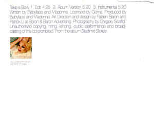 Madonna - Take A Bow (CD, Maxi)