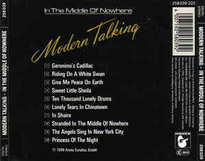 Modern Talking - In The Middle Of Nowhere - The 4th Album (CD, Album)