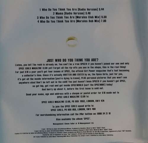 Spice Girls (Who Do You Think You Are?) Mama !!CD Single
