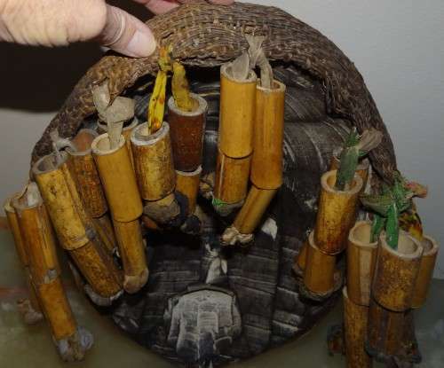 Old Tribal Chokwe Rasta Mask - Wood carved