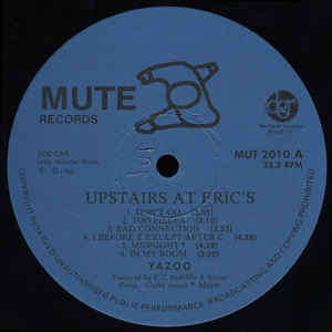 Yazoo - Upstairs At Eric's (LP, Album, RE)