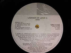 UB40 - Labour Of Love II (LP, Album)
