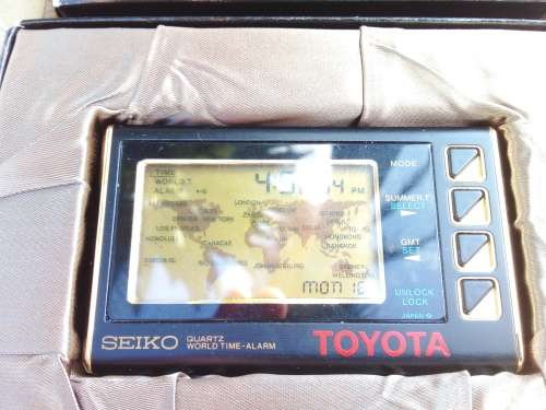 VINTAGE SEIKO QUARTS WORLD TIME ALARM CLOCK - 100% WORKING