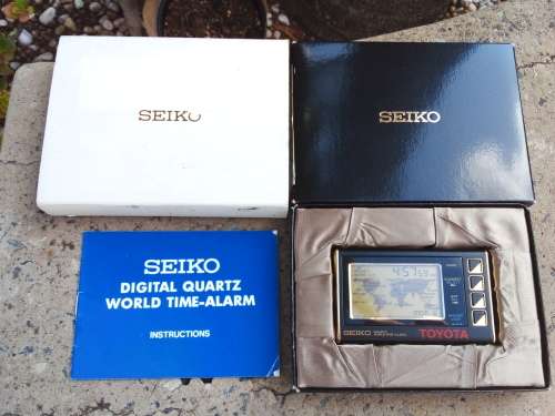 VINTAGE SEIKO QUARTS WORLD TIME ALARM CLOCK - 100% WORKING