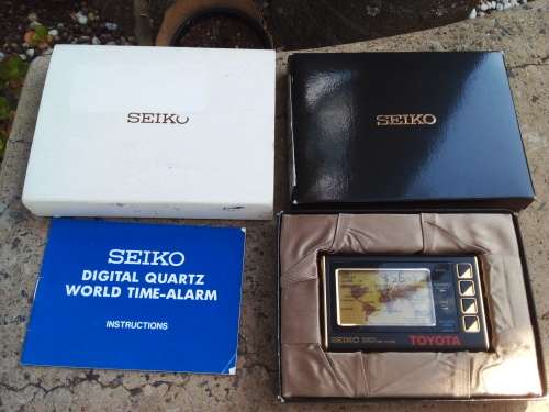 VINTAGE SEIKO QUARTS WORLD TIME ALARM CLOCK - 100% WORKING