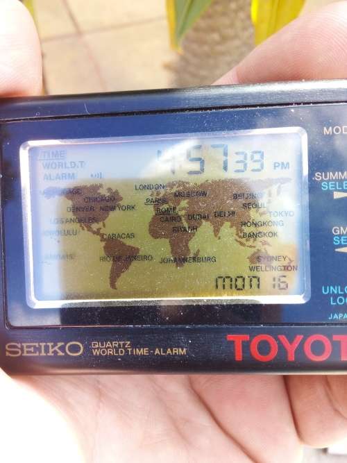 VINTAGE SEIKO QUARTS WORLD TIME ALARM CLOCK - 100% WORKING