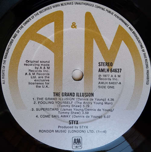 Styx - The Grand Illusion (LP, Album)