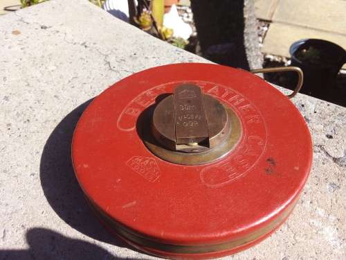 Vintage Massi Tools - 30m Leather Case Measuring Tape - Made in Germany