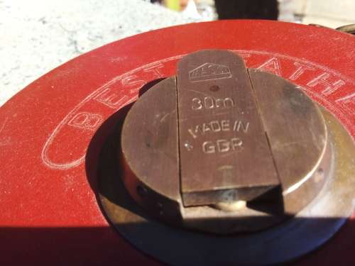 Vintage Massi Tools - 30m Leather Case Measuring Tape - Made in Germany